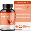 Pure Zink Supplement 25mg - TRAACS Bisglycinat Chelate - 120 Kapseln für Immununterstützung, Hautgesundheit & Energie - für Männer & Frauen