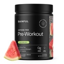 Poudre de pré-entraînement sans caféine avec créatine, goût de pastèque, soutient la force, l'endurance, et la récupération, BCAA, Beta Alanine, L-Citrulline, Pas d'ingrédients artificiels, 20 portions