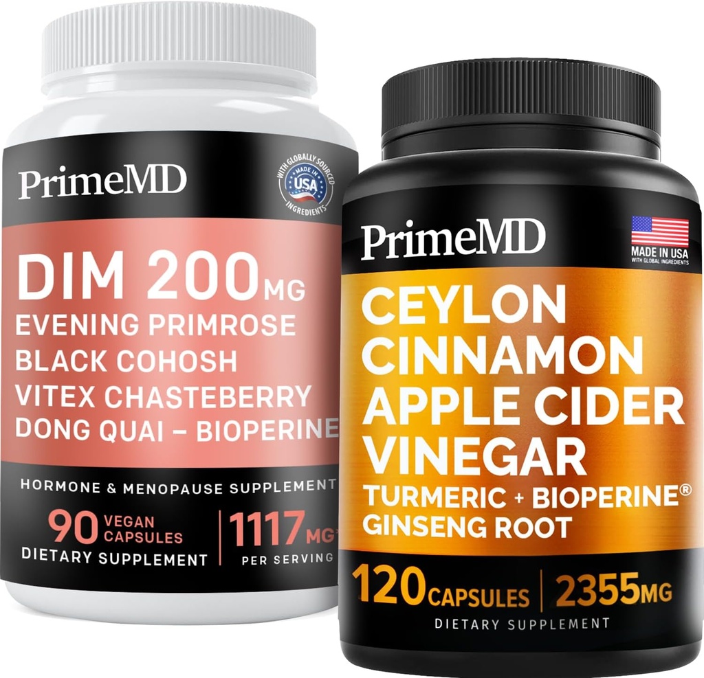 Ceylon Cinnamon (1pk) und Menopause Unterstützung (1pk) Ergänzung Bundle - Potente Vitamine für Herz, Stoffwechsel, Hormone und Immununterstützung - Non-GMO, Vegan, Gluten-frei