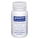 Pure Encapsulations Chrom (Picolinat) 200 mcg | Hypoallergene Ergänzung für gesunde Lipid und Kohlenhydrat Metabolismus Unterstützung* | 60 Kapseln