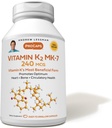 ANDREW LESSMAN Vitamin K2 MK7 240 mcg 30 Softgels - Essential for Healthy Calcium Utilization, fördert Optimum Skelett, Herz und Arterial Health. Keine Zusatzstoffe. Kleine leicht zu schlucken Softgels