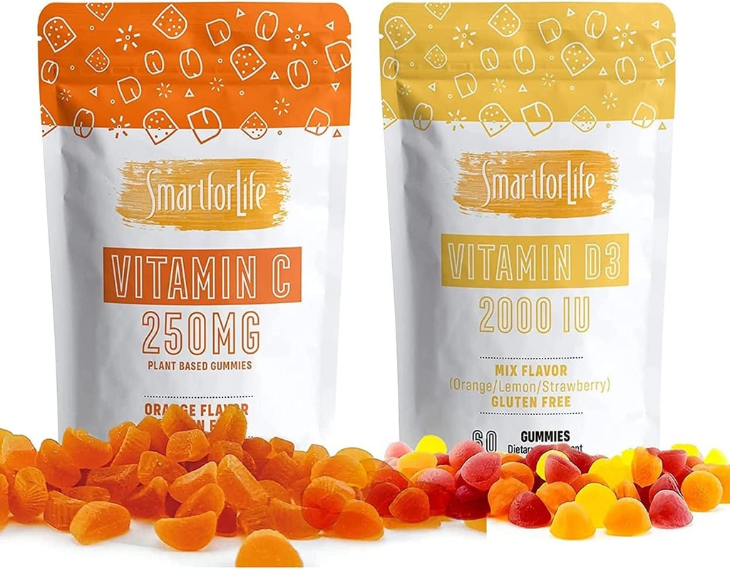 Smart for Life Vitamine D 3 avec des gommes de vitamine C pour toute la famille