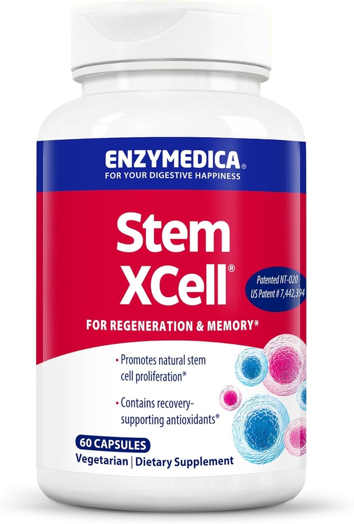 Enzymedica, Stem XCell, Enzym und Antioxidans Unterstützung für Gehirn und zelluläre Gesundheit, 60 Kapseln