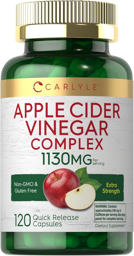 Carlyle Apple Cider Essig Complex Kapseln | 120 Pillen | mit Cayenne und Ginger | Non-GMO & Gluten Kostenlose Ergänzung