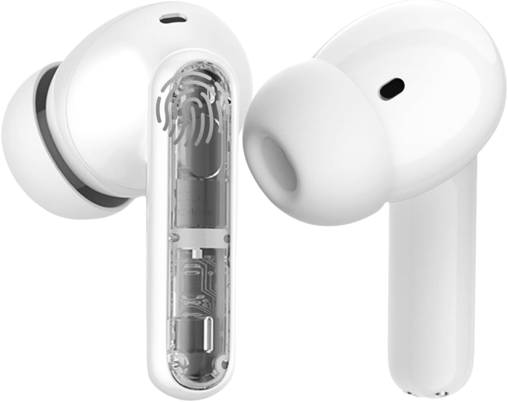 Wireless Earbuds P1 PRO mit transparentem Stil, Bluetooth-Kopfhörer mit Clear Call Mics, IPX7 wasserdicht Ohr Buds Deep Bass Wireless Earphones, 30H Kompatibel mit Samsung TV Android iOS