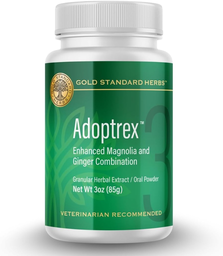 Adoptrex Gut und Pankreas-Funktion Unterstützung Ergänzung für Hunde von Gold Standard Kräuter, Alle natürlichen Magnolia und Ginger Kombination Pulver (85 Gramm)