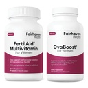Dünger für Damen & Ovaboost Combo, weibliche Fruchtbarkeitsergänzung & Natürliche Fruchtbarkeit Vitamin mit Myo-Inositol, Vitex & Vitamine zur Unterstützung von Ovulation, Cycle Regularity & Egg Qualität, 1 Monat Versorgung