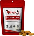 VITINITÉ Détox 3 jours - Pilules naturelles entières de désintoxication du corps - Nettoyez les colonies pour la santé digestive - Supplément à base de plantes pour le poids, le ballonnement et le soulagement de la constipation - vinaigre de cidre de pomme et poivre Cayenne (1)