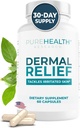 PUREHEALTH FORSEARCH Dermal Relief Supplements - für unruhige Haut, Eczema und Dermatitis mit L-Histidin, Ashwagandha Wurzelextrakt, Rhodiola Crenulata, Vitamin D und E - 1 Flasche - 60 Kapseln