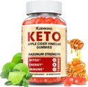 Keto ACV Gummies Formule avancée, Gommies de vinaigre de cidre de pomme Formulé avec Poudre de jus de betterave de grenade B12, 1500MG Vegan Non OGM 56 Gummys
