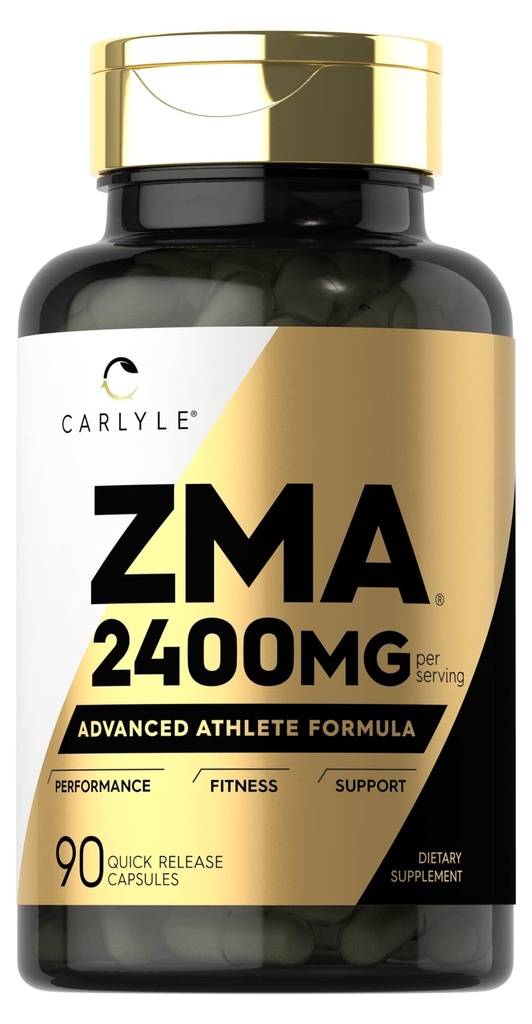 Carlyle ZMA Ergänzung für Männer & Frauen 2400mg | 90 Count | Non-GMO, Glutenfreie Formel