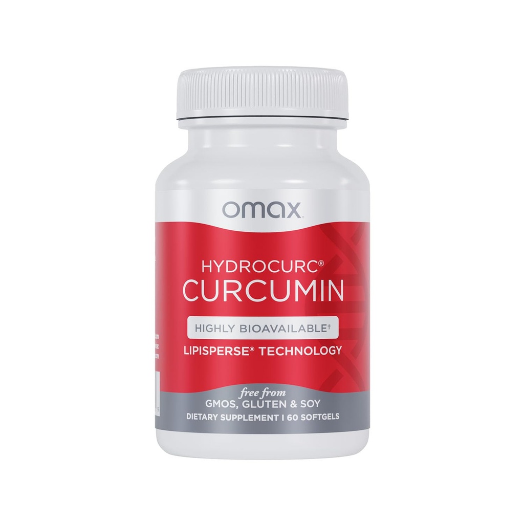 Omax3 HydroCurc Curcumine curcuma Softgels, hautement biodisponible, puissance des nanoparticules et absorption (60 Softgels)