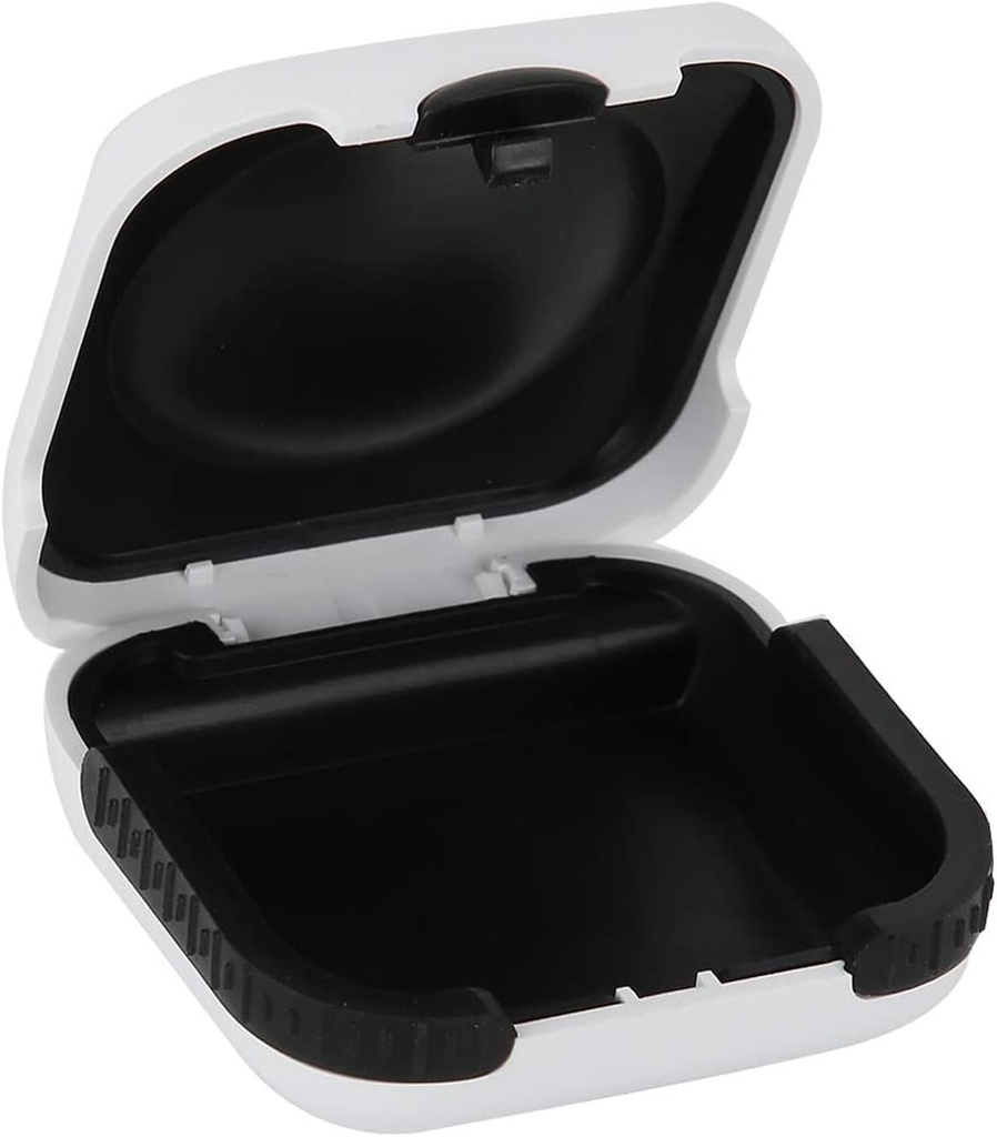 Hearing Aid Case Hard Small Splashproof 2.16"*2.04"*0.39" Gepolsterter Innenraum für 2 Hörgeräte, ITE, RIC, CIC
