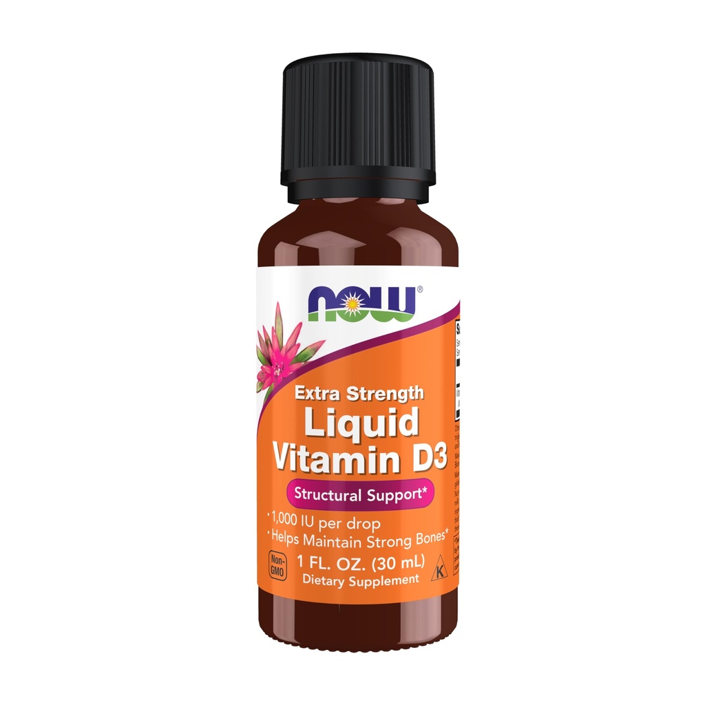 MAINTENANT compléments alimentaires, vitamine liquide D-3, force supplémentaire, soutien structurel*, 1-Ounce
