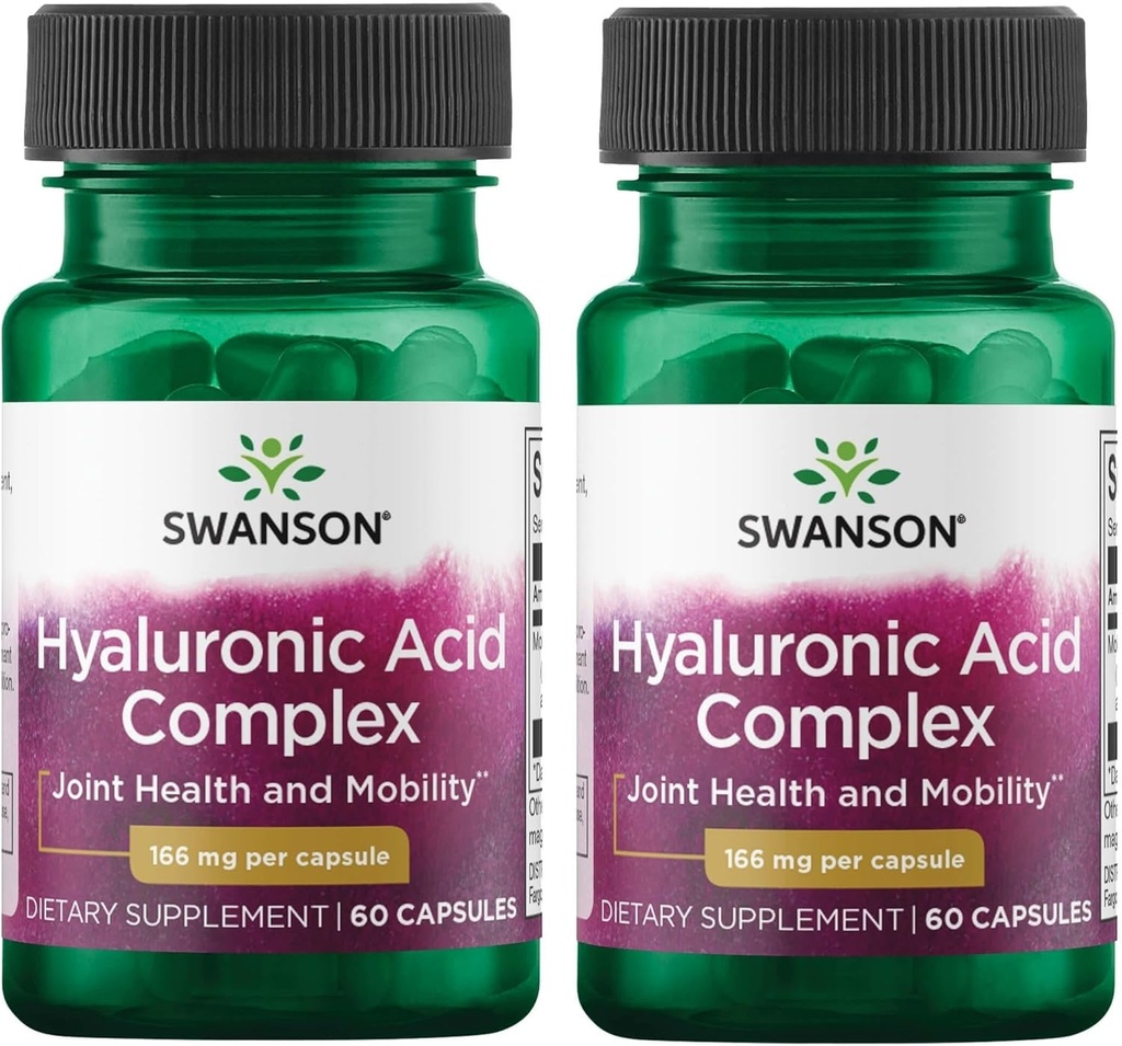 Swanson Hyaluronsäure Complex 166 mg 60 Caps (2 Pack)