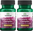 Swanson Complexe d'acide hyaluronique 166 mg 60 capsules (2 boîtes)