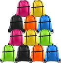 KUUQA 12Pcs Drawstring Bag Sport Gym String Rucksack Bulk Cinch Bag Sackpack mit Reißverschluss für Schule Yoga Sport Gym Reisen