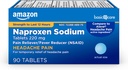 Basic Care Kopfschmerzen Schmerzlinderung Naproxen Natrium Tablets 220 mg, Relieves Arthritis, Muskeln, Rückenschmerzen, Menstruationskrampen und Toothache, 90 Count