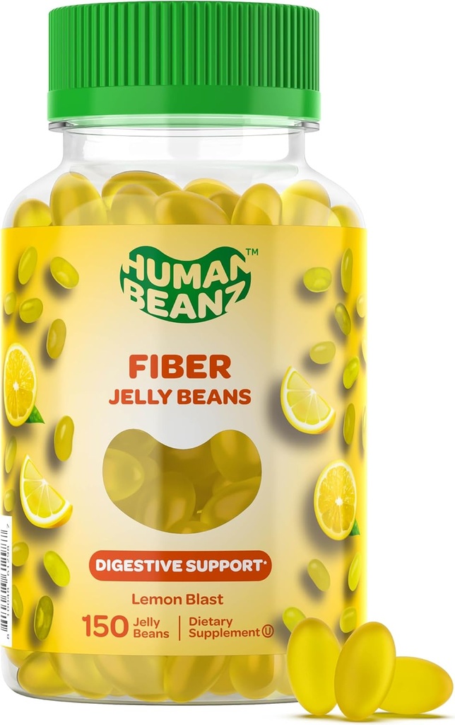 Fiber Jelly Bean Gummis für Erwachsene, Fiber Supplement für Verdauungsmedizin, Vegetarische Fiber Gummy, 150 Jellybeans