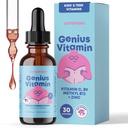 JoySpring Kids B Complex | Vitamin B Complex Flüssigkeitstropfen mit Elderberry, Zink & Vitamin C | Unterstützung für allgemeine Wellness (1 fl oz) 30 Servietten
