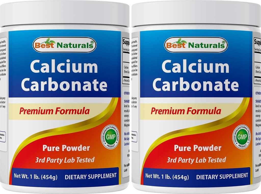 2 Pack - Meilleurs Naturels Poudre de carbonate de calcium 1 Livre (Total 2 Livre) - Classe alimentaire