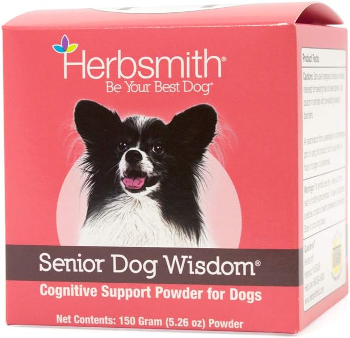 Herbsmith Senior Dog Wisdom – Dog Dementia Supplement – DHA für Senior Dog Brain Health - Senior Supplement für Hunde- 150g