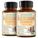 Glucosamin Chondroitin MSM – Gemeinsame Unterstützungsergänzung für Frauen und Männer mit Glucosaminsulfat 1500 mg, Chondroitin und MSM – für Knorpel, Gelenkgesundheit und Flexibilität – 2 Pack