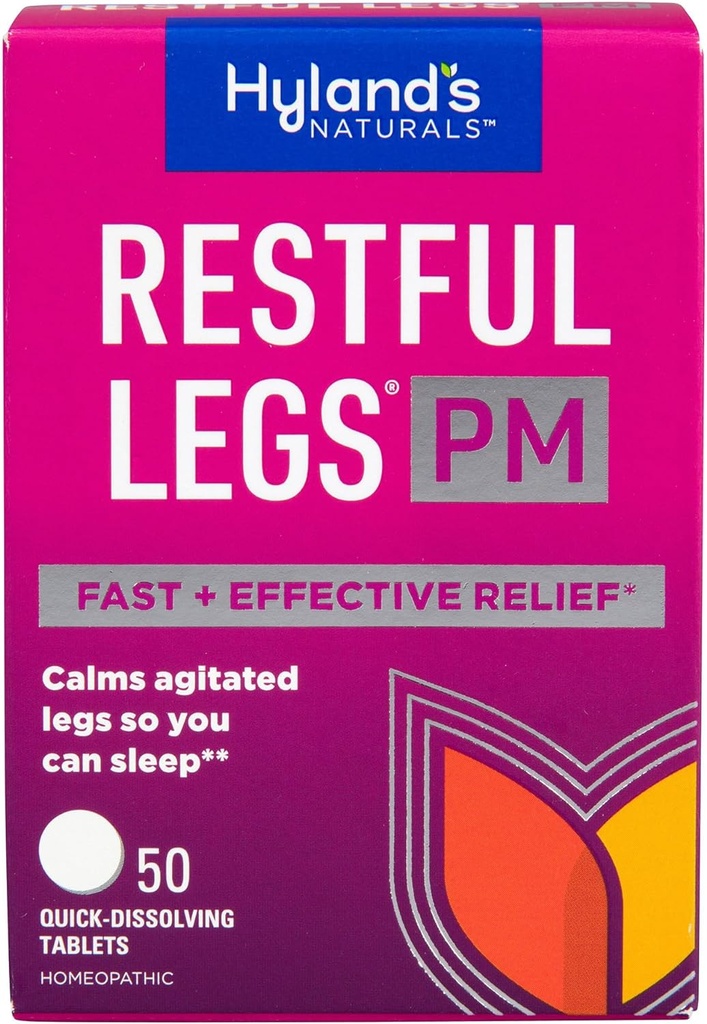 Hyland's Restful Legs PM, Nachtformel, Beruhigt Agitated Legs, so können Sie schlafen, 50 Schnellauflösen Tablets (Pack von 3)
