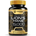 Lions Mane Supplément Capsules - 120 Compte - Supplément de Champignons, Suppléments Cerveau pour Mémoire et Focus, Lions Mane Champignon Capsules Organiques - Soutien Cognitif et Immune, Focus Supplément