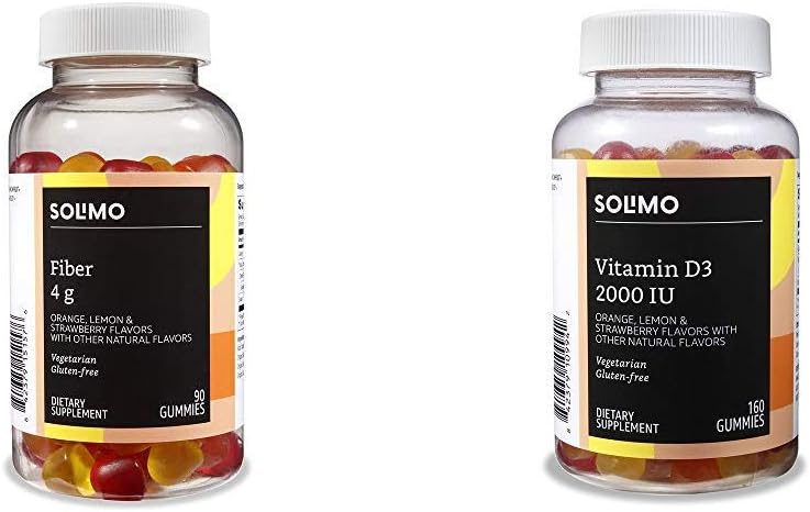 Basics Fiber Gummies (90 Count) und Vitamin D3 Gummi (160 Count)