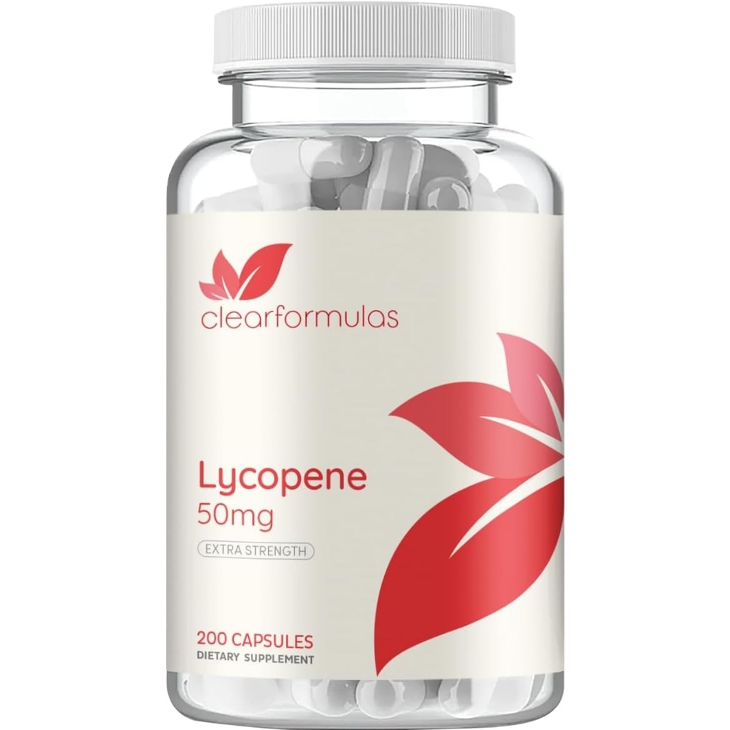 Tomatenbasierte Lycopin-Ergänzung - extra Stärke Lycopen 50mg Non-GMO Super Potent Antioxidant und Carotenoid Herz- und Prostata-Gesundheitsergänzung für Männer - Made in a cGMP US Lab (200 Servierungen)