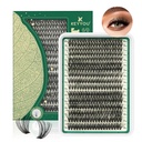 Lash Clusters 280Pcs Wimpern Cluster KEYYOU 60D D Curl 9-18MIX Cluster Lashes Thick Super Soft Wispy DIY Wimpernerweiterung bei Home(60D-D,9-18MIX)
