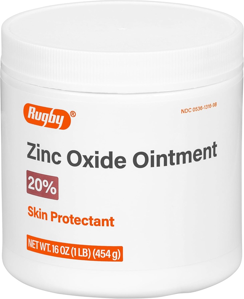 Rugby Zinkoxid Salbe Hautschutz - 20% - 16 Oz (1lb) (454 g) (1 Packung)