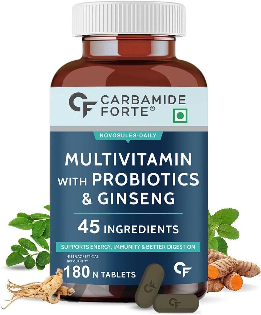 Comprimés multivitamines de montée générique pour les hommes et les femmes avec supplément probiotique - 180 comprimés veg