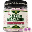 Pflanzenbasierte Kalzium-Gummien 600mg mit Vitamin D3 K2, Magnesium, Zink für Knochenstärke, Zucker freie Kalzium-Ergänzungen für Frauen und Männer (Certified Vegan) aus Sustainable Organic Red Algae - 60 Zähler
