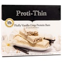Proti-Thin Fluffy Vanilla Crisp Protein Bars, 15g Protein, Low Calorie, Very Low Carb (VLC), Low Fat, High Fiber Snack Bar, KETO Diet Friendly, Ideal Protein Compatible, No Gluten Ingredients, 7 /Box