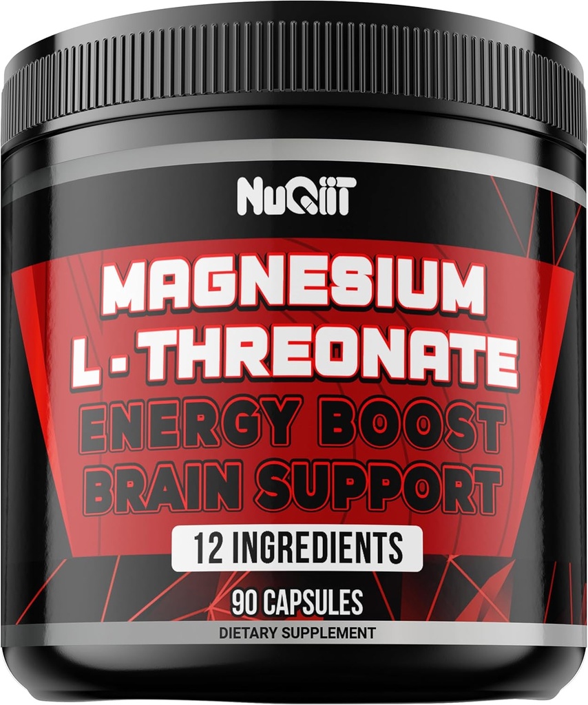 Magnesium L-Threonate mit Irish Sea Moss, L-Theanin und mehr - 90 Kapseln - Beeindruckende Vorteile für Unterstützung Mood, Gehirngesundheit, Energieproduktion, Fähigkeit zu erinnern, Fokus