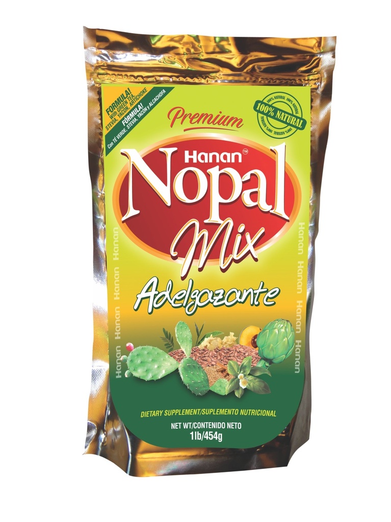 Nopal Mix Linaza Plus Adelgazante| 100% natürliche High Fiber Blend | 1lb / 454g |Weight Control, Natürliche Hilfsmittel bei der Reinigung des Colons, verbesserte Verdauung und erhöhte Energie