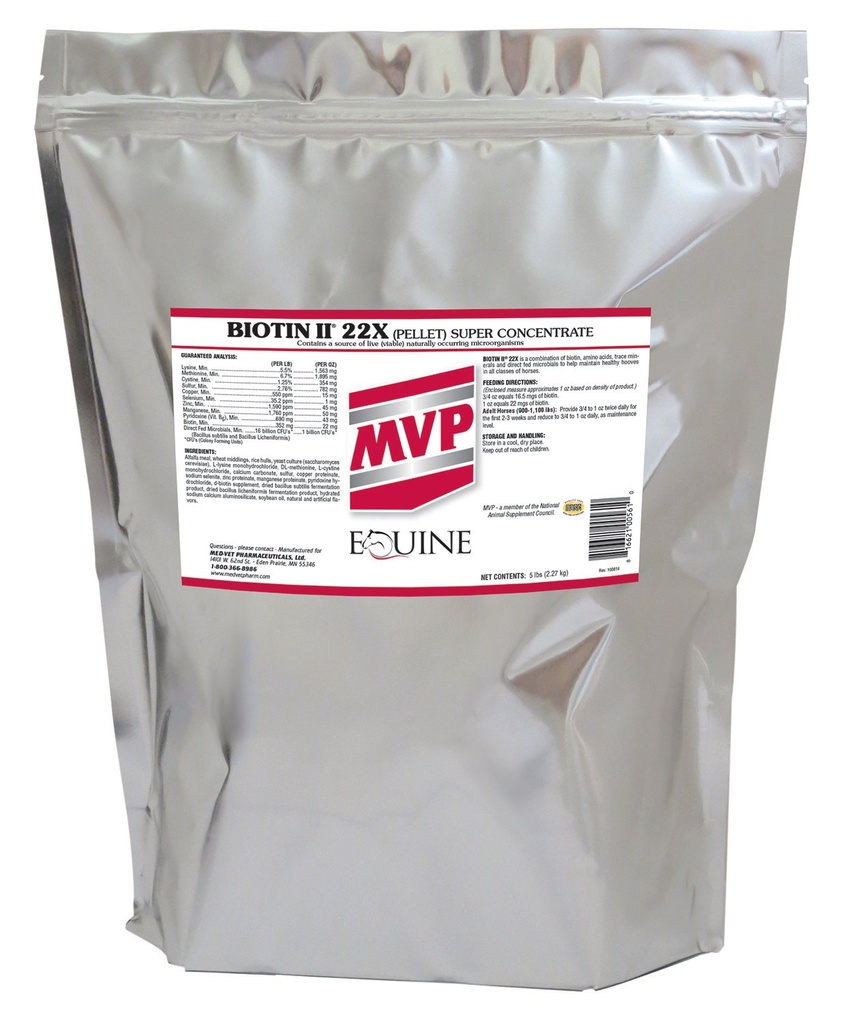 Biotin II 22X (5lb) Supplément de toit pour chevaux