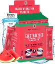 Paquets de poudre d'électrolytes - Paquets rafraîchissants de pastèque 40 - Poudre d'hydratation de voyage - Pas de sucre, pas de calories, sans gluten - Fabriqué aux États-Unis