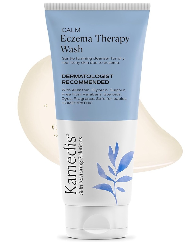 KAMEDIS Eczema Therapie Body Wash für trockene, juckende und empfindliche Haut. Itchy Relief Botanicals Bath Gel. SLS, Parabens & Fragnance Free. Moisturizing Body Wash für Babys & Erwachsene