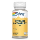 SOLARAY Vitamin B Complex 50 mg - Cellular Energy Vitamins - Stoffwechsel und Nervengesundheit Unterstützung mit Vitamin B12, Vitamin B1, B6, Niacin, Folsäure, Biotin und anderen B Vitaminen - Vegan, 100 VegCaps