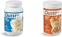Quest Nutrition Vanille Milkshake Protein Powder, 24g Protein, 1g Zucker, Low Carb, Glutenfrei, 3 Pfund, 43 Portionen & Cinnamon Crunch Protein Powder, 20g Protein, 2g Net Carb, 1g Zucker