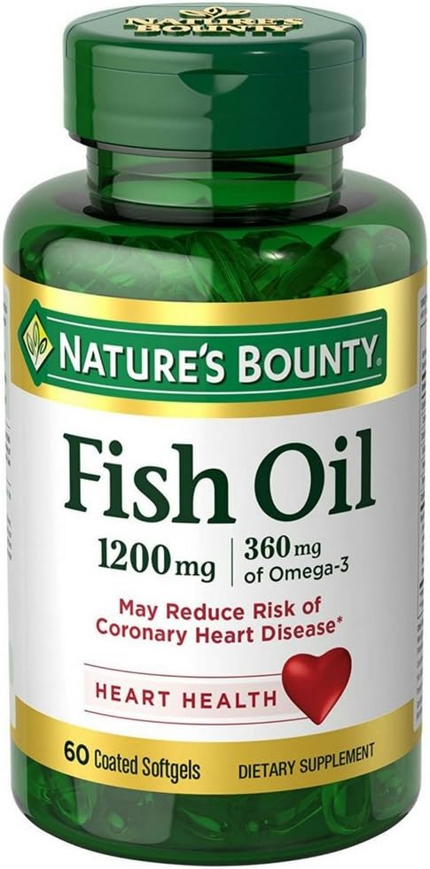 Nature's Bounty Fish Oil, 1200mg, Softgels, 60 ea (Pack von 2)