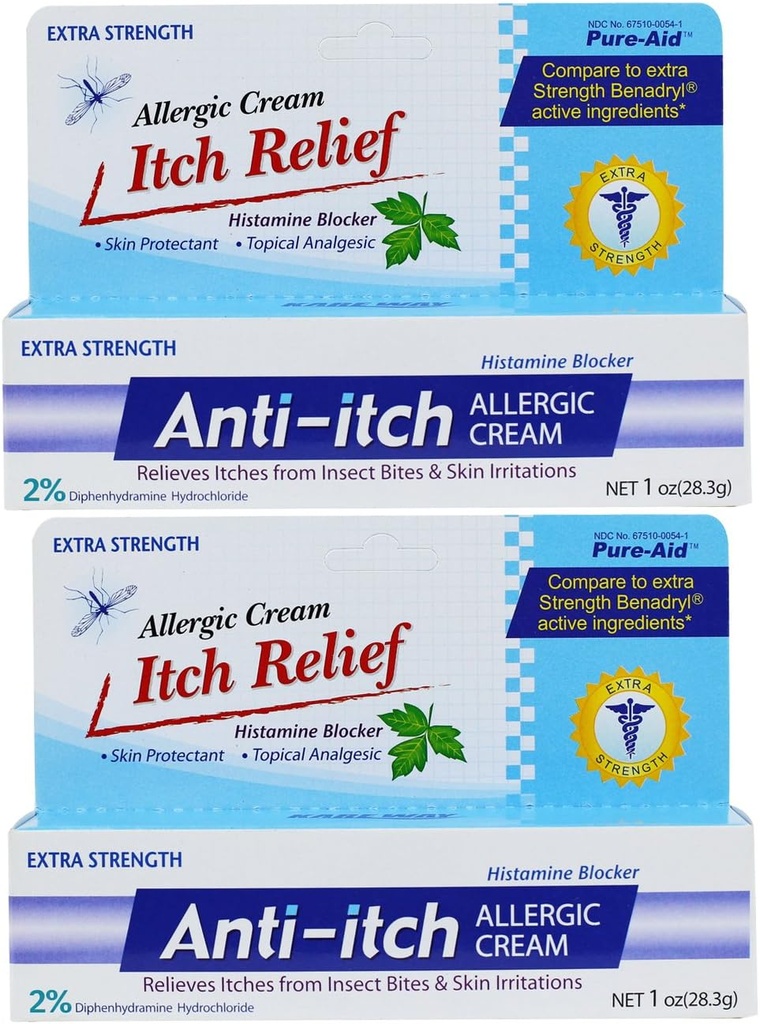 Anti-Itch Allergische Creme - 1oz (2 Pack)