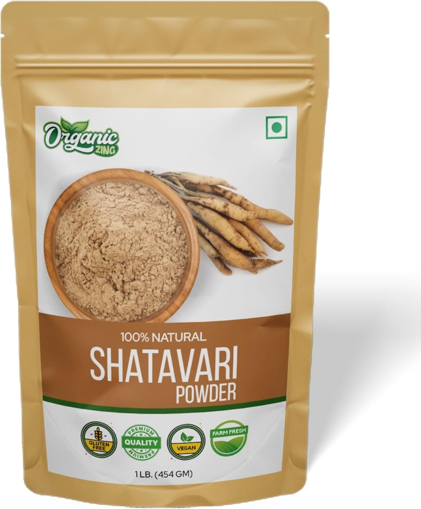 Poudre biologique Shatavari pour la santé 16 oz (454 grammes) Boîte de 1