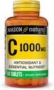 MASON Vitamine naturelle C 1000 mg, 100 jours d'approvisionnement, soutient un système immunitaire sain, antioxydant et nutriment essentiel, 1 emballage