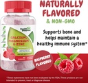 Kalzium Magnesium & Zink + Vitamin D Gummie | Knochen Gesundheit Immune Gesundheit Energie und Muskel Funktion | Tägliche Ernährung Vitamin Ergänzung | für Erwachsene, Teens | Fruchtiger Himbeer Geschmack