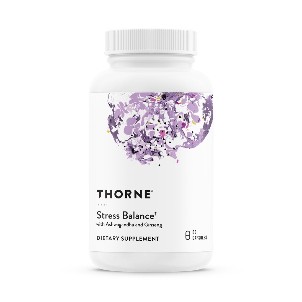 THORNE Stress Balance, KSM-66 Ashwagandha, Ginseng & Active B6, 60 Capsules