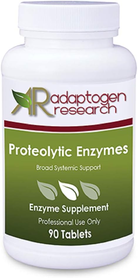 Proteolytische Enzyme Broad Systemic Support | Vegetarische Mischung mit Serratia Peptidase & Bromelain für Verdauung, Quelle von Papaya & Ananas | 90 Enteric Coated Tablets | Adaptogen Research